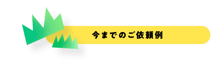 今までのご依頼例